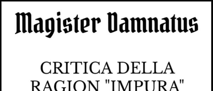 CRITICA DELLA RAGION "IMPURA"