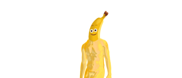 Espressioni di Uomo-Banana Nudo su Pianeta Morto