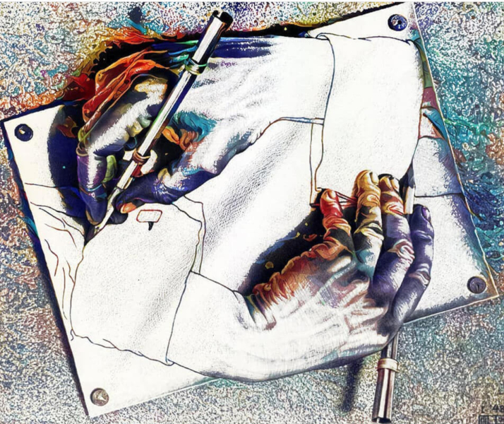 Vedi l'articolo "Per una filosofia del corpo: la fenomenologia di Merleau-Ponty" nella rubrica "Ci penso" DRAWING_HANDS